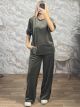 Sar-Velvet Wide Set/Khaki