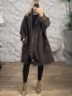 Lil-Boucle Hooded Cardigan-26573/Chocolat