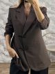 The-Double Breasted Blazer-60783/Chocolat