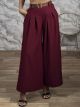 Ton-Wide Belt Pants-26008/Burgundy