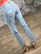 Z-RibbonPockets Straight Denim Pants-5098/Light Blue