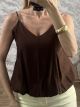 Balloon SpaggetiStraps Top-5005/Chocolat