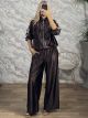 Zoz-Satin Stripped Tracksuit-60795/Chocolat