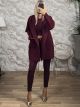 Lil-Lightweight Felted Coat-8219/Burgundy