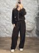 Lok-Pockets Cord Tracksuit Set-9375/Chocolat