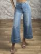 Ζ- Cuffed Denim Pants-30291/Blue