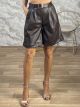 Zoz-Leather Belt Shorts-2786/Dark Chocolat