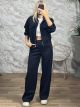 The-Pockets Tracksuit Set-39325/Navy Blue