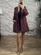 Sar-Textured Coat-1624/Burgundy