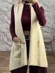Lil-Knitted Long Vest-91807/Ecru