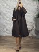 Sar-Wide Button Coat-26098/Chocolat
