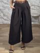 Ton-Wide Belt Pants-26008/Chocolat
