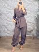 The-WrapBlazer Suit-87211/Chocolat