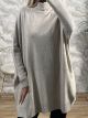 Long Plus RipNeck Sweater-7007/Ecru