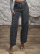 Strassed Barrel Denim Pants-793/Dark Grey