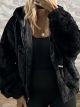 Lok-Eco Furry Bomber Coat-2888/Black