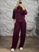 The-Furry Tracksuit-66100/Burgundy