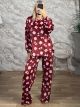 Sar-Multi Velour Pyjamas-3390/N11