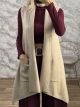 Lil-Knitted Long Vest-91807/Mocha