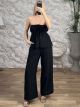 Wide Viscose Set-12566/Black