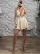 Polymorphic Satin Playsuit/Beige