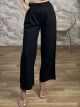 Highwaist TwoButtons Pants-5952/Black