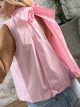 OpenBack Bow Top-91107/Pink
