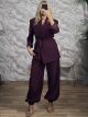 The-WrapBlazer Suit-87211/Burgundy