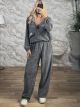 Lok-Pockets Cord Tracksuit Set-9375/Grey