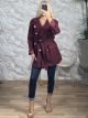 Lil-Golden Buttons Short Coat-60030/Burgundy
