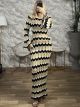 Metallic CutOut Knitted Dress-3296/Black