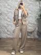 The-Pockets Tracksuit Set-39325/Beige