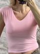 Sleeveless Mono Viscose Top/Pink