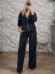 Zero-Faded Strassed Cotton Tracksuit-3013/Black