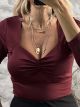 Ton-Lycra Bodysuit-3475/Burgundy