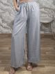 Cotton Paperbag Pants-462/Ciel