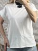 Studs Cotton T-Shirt/White