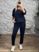 Viscose Min Min Set-84174/Navy Blue