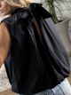 OpenBack Bow Top-91107/Black