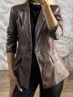 Leather Blazer-5232/Chocolat