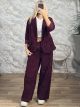 Cords Wideleg Suit-83089/Dark Burgundy