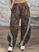 Sar-Barrel Leopard Sriped Pants-3809/Dark Leopard