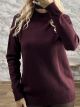 Zoz-Knitted Soft Sweater-195/Burgundy