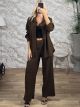 Cords Shirt & Pants Set-36311/Chocolat