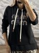 Lnd-Min Leopard Sweatshirt-0659/Black