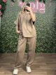Viscose Pearled Oversize Set/Biege