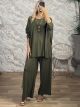 Viscose Knitted Necklace Set-20178/Khaki