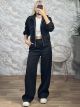 The-Pockets Tracksuit Set-39325/Black