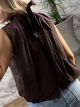 OpenBack Bow Top-91107/Chocolat