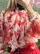Ruffles Mao Shirt-3692/Red